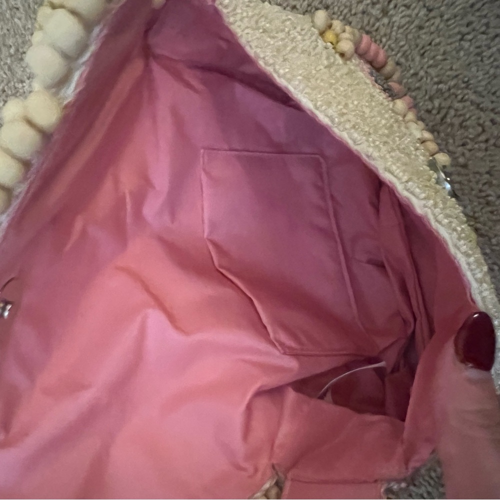 NWT Viral Pink/Purple/Yellow Beaded Bag - Picture 4 of 4